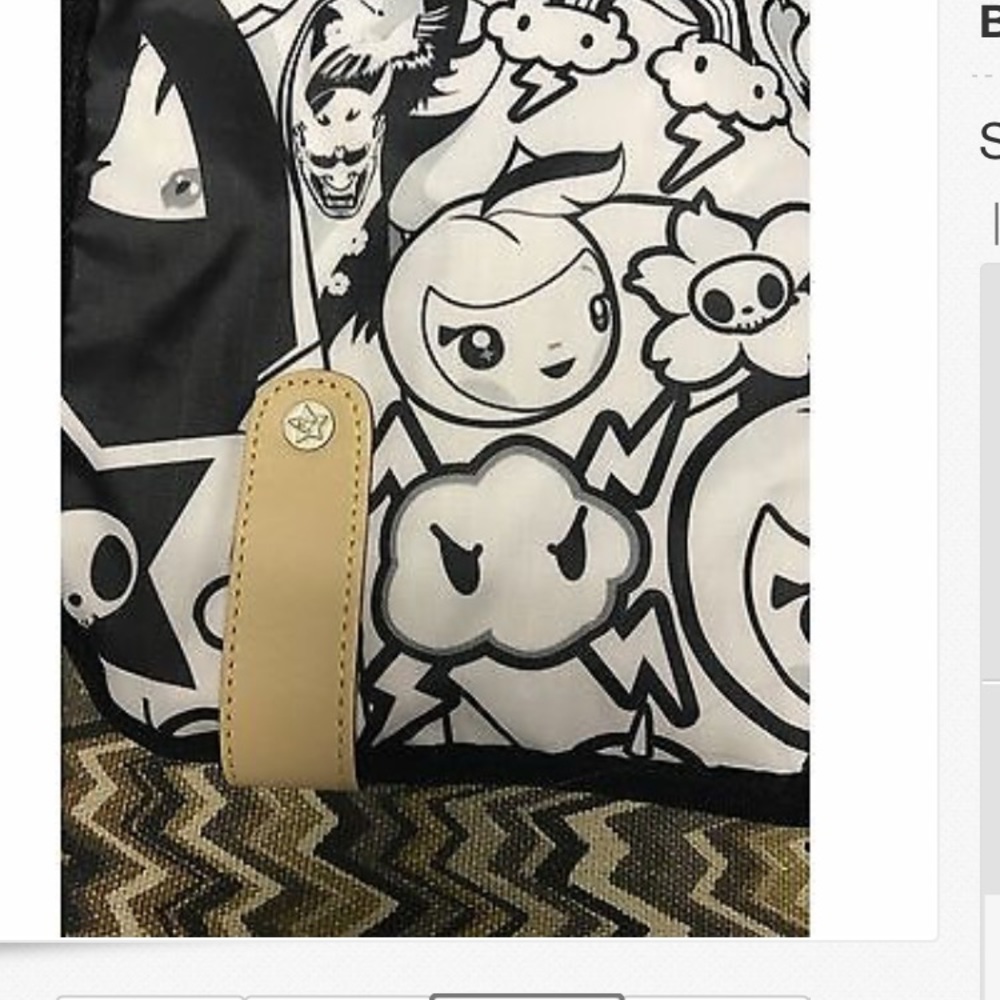 TOKIDOKI xLesportsac Ciao Ciao B & W Messenger Bag - Picture 3 of 11